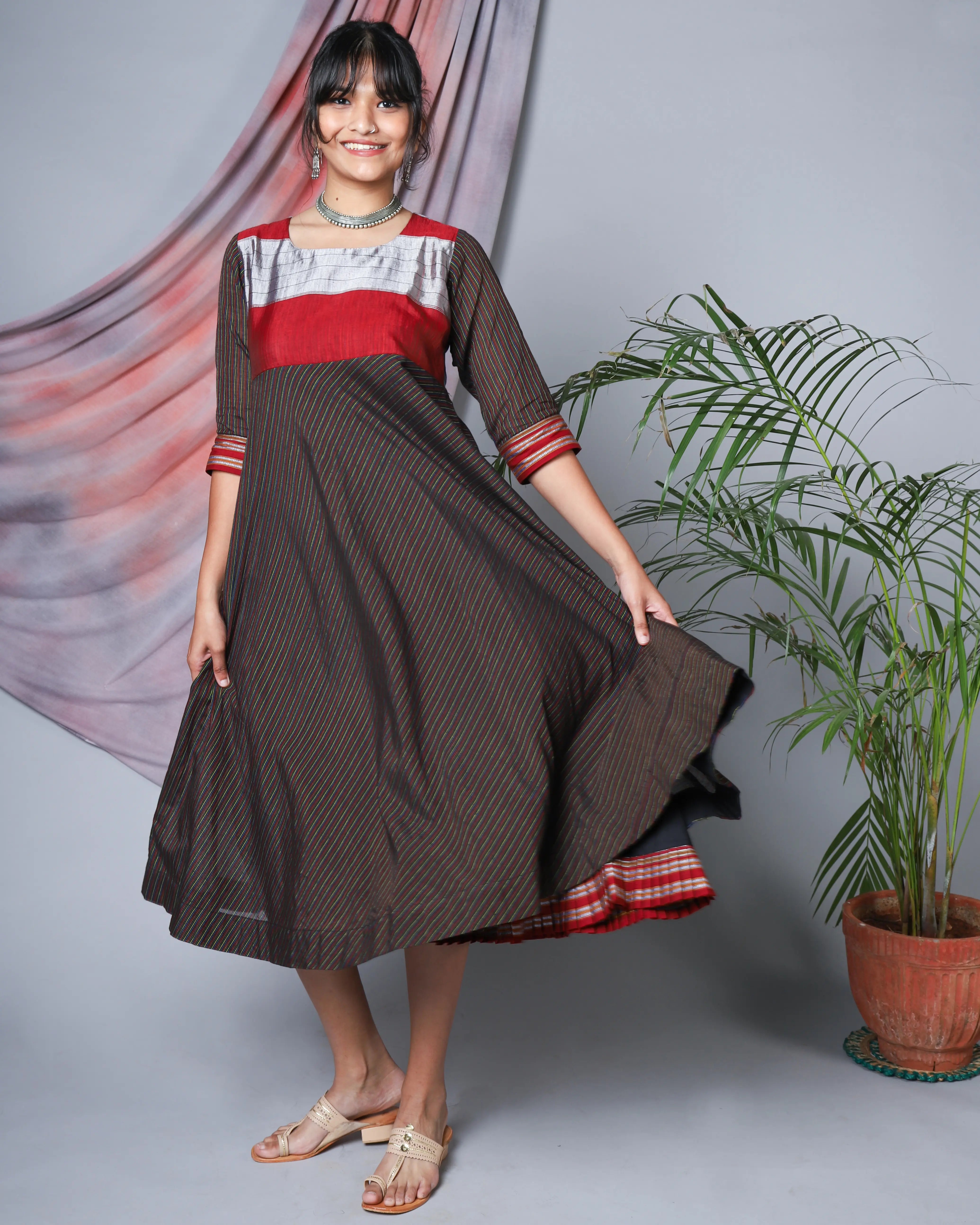 Katun Preet Ilkal Umbrella Cut Dress