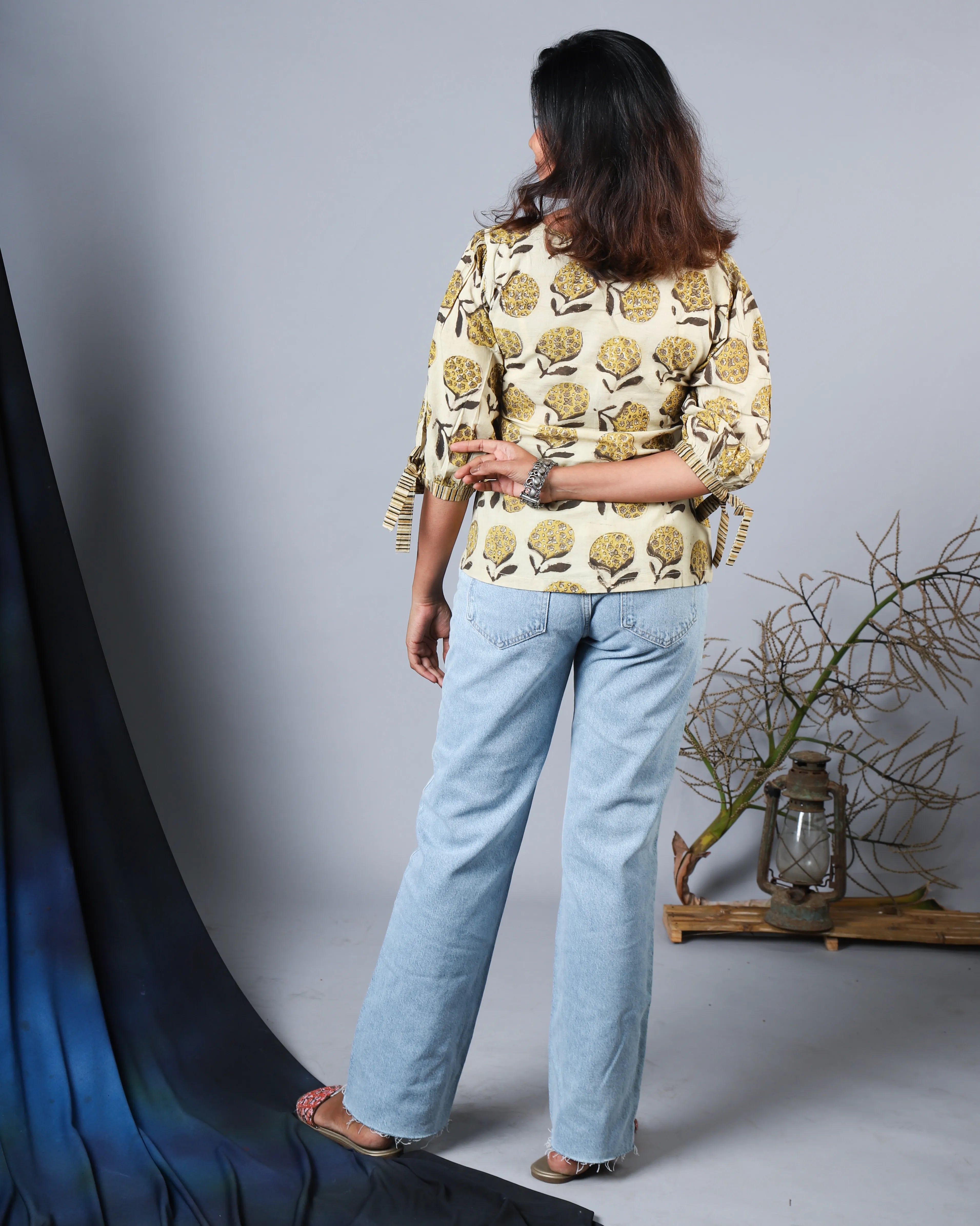 VANASPATI OR MUD PRINT MADE IN BAGRU VILLAGE IN RAJASTHAN. BLOCK PRINT WITH NATURAL DYES.