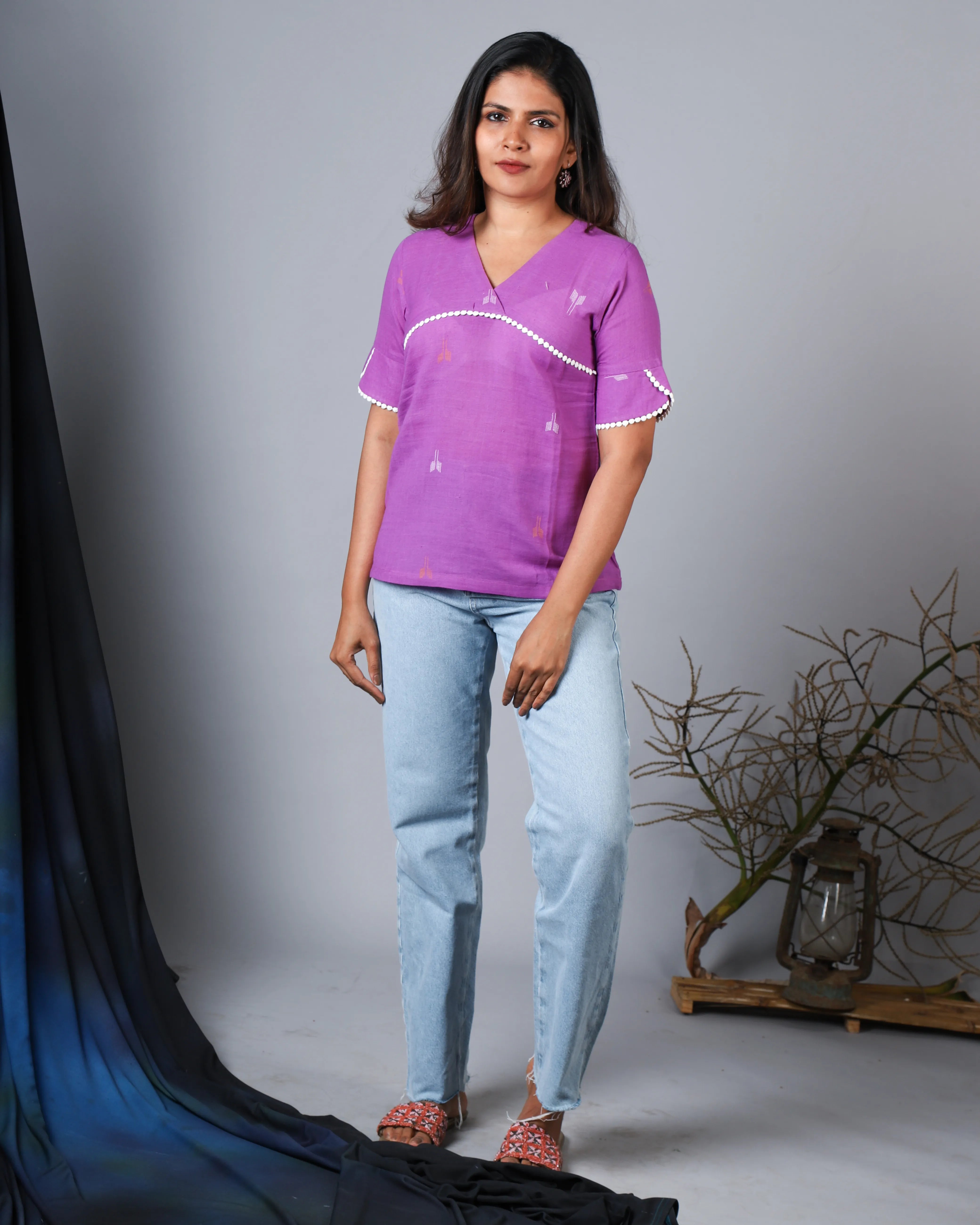 Katun Aadhya Collection - Khadi Jamdani Handloom Weave Fabric