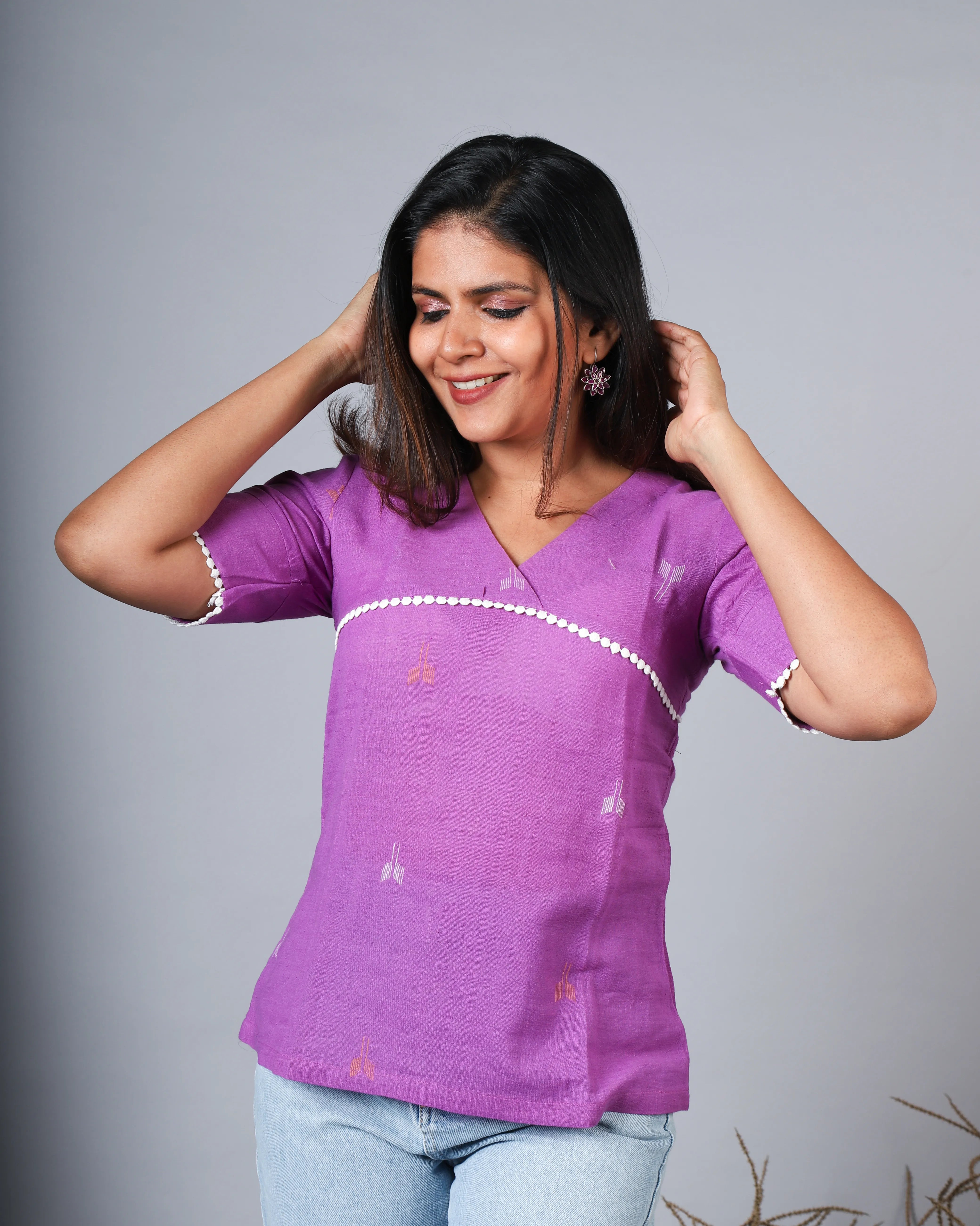 Katun Aadhya Collection - Khadi Jamdani Handloom Weave Fabric