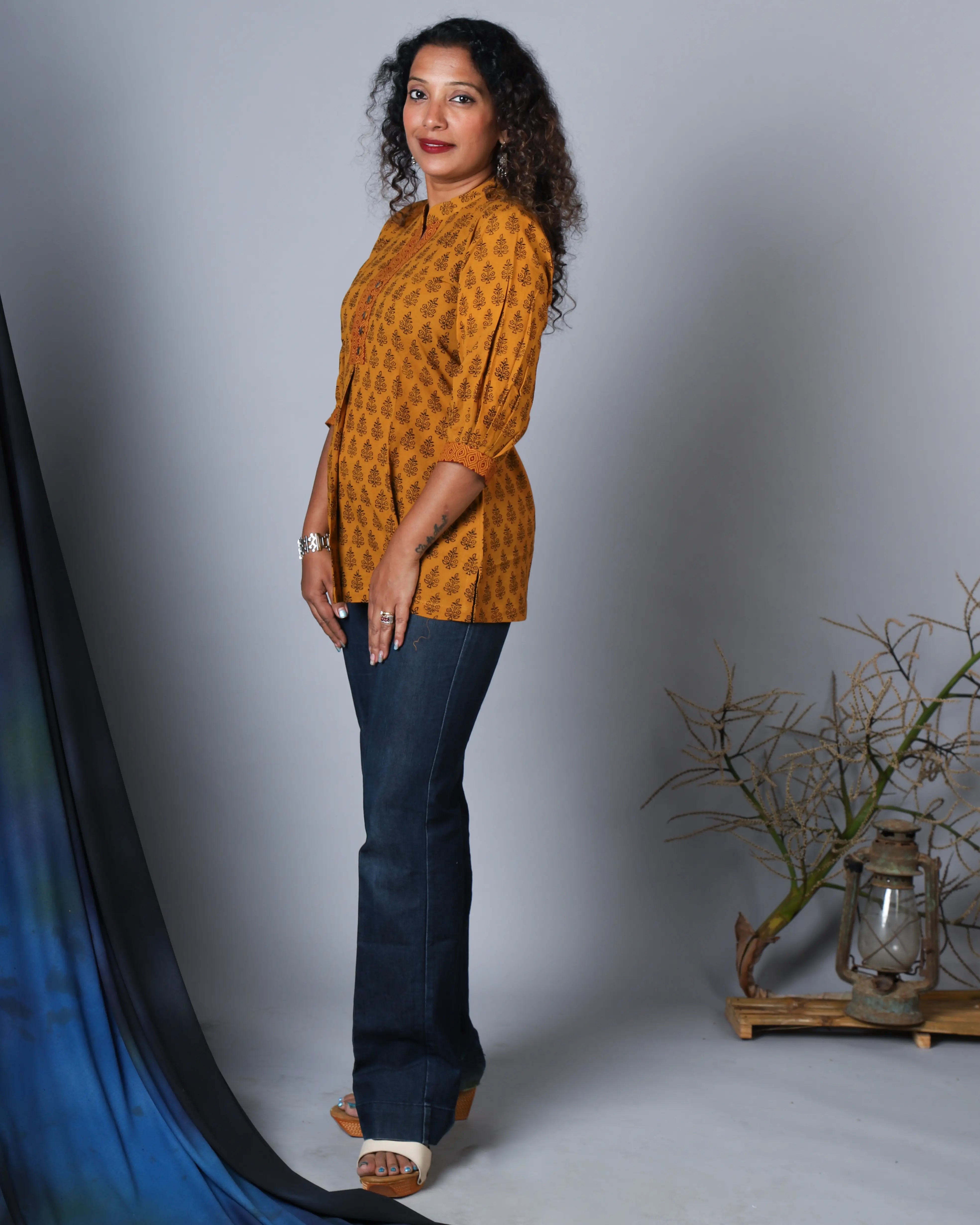 Katun Savani Collection - Traditional Bagh Print Tunic