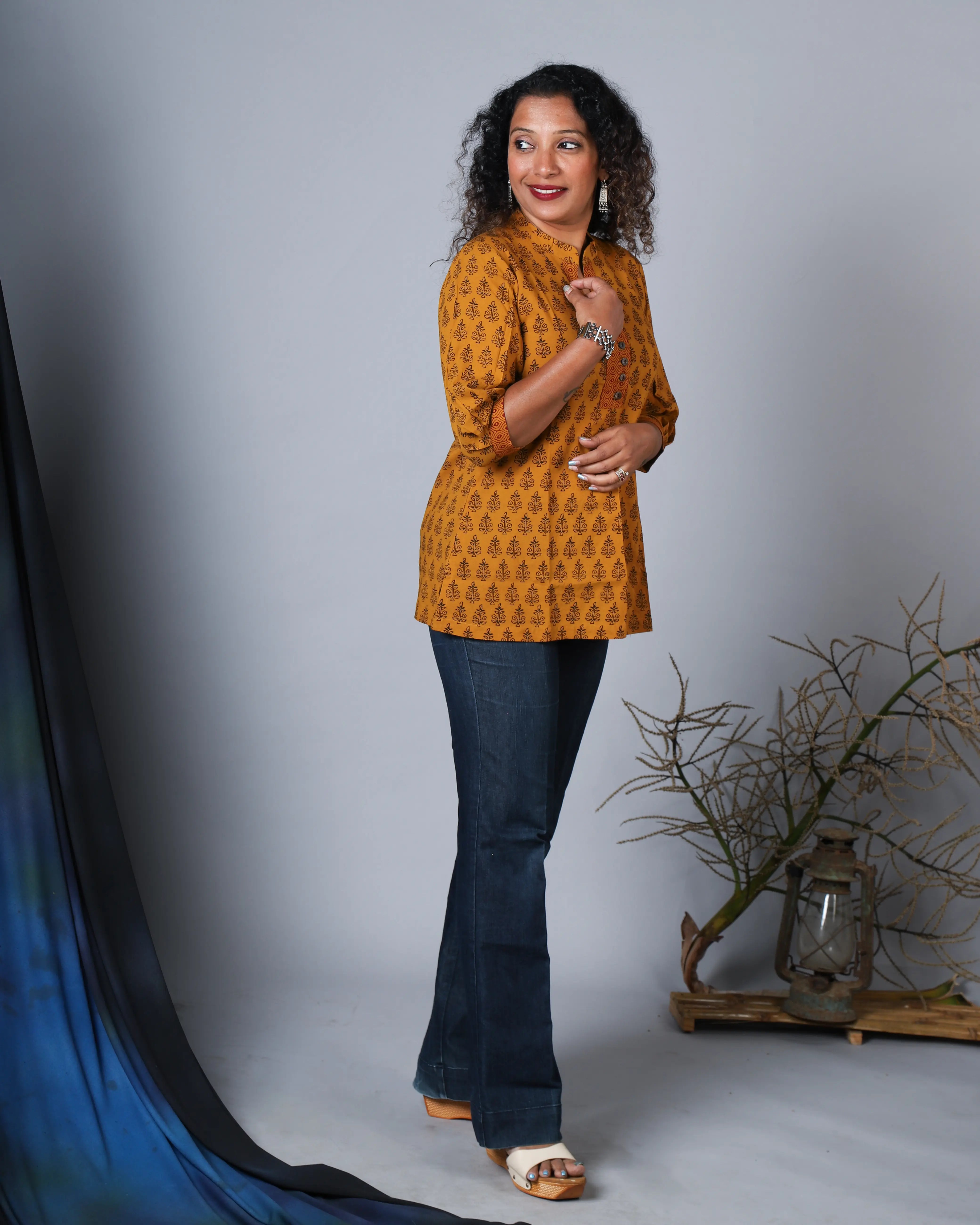 Katun Savani Collection - Traditional Bagh Print Tunic