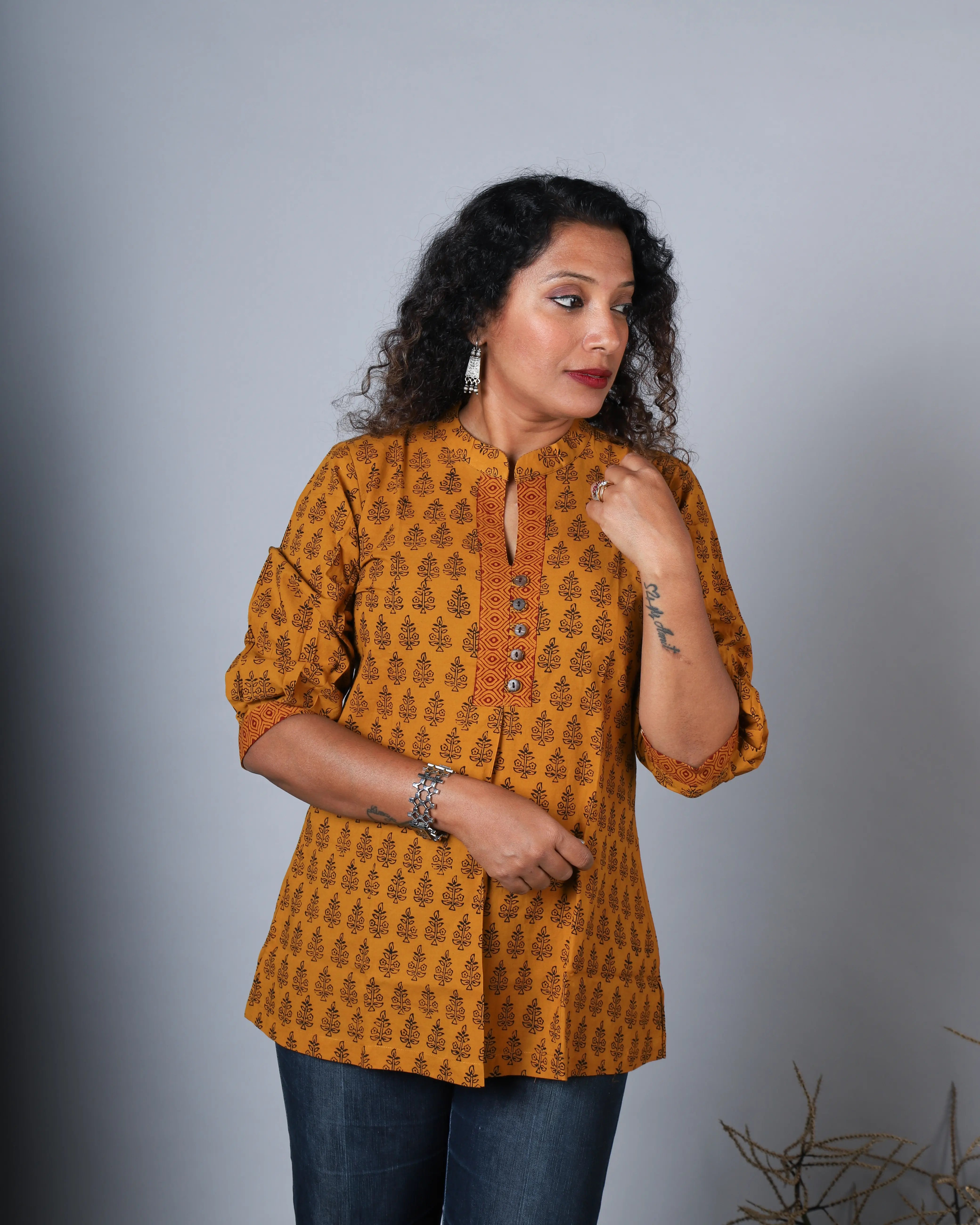 Katun Savani Collection - Traditional Bagh Print Tunic