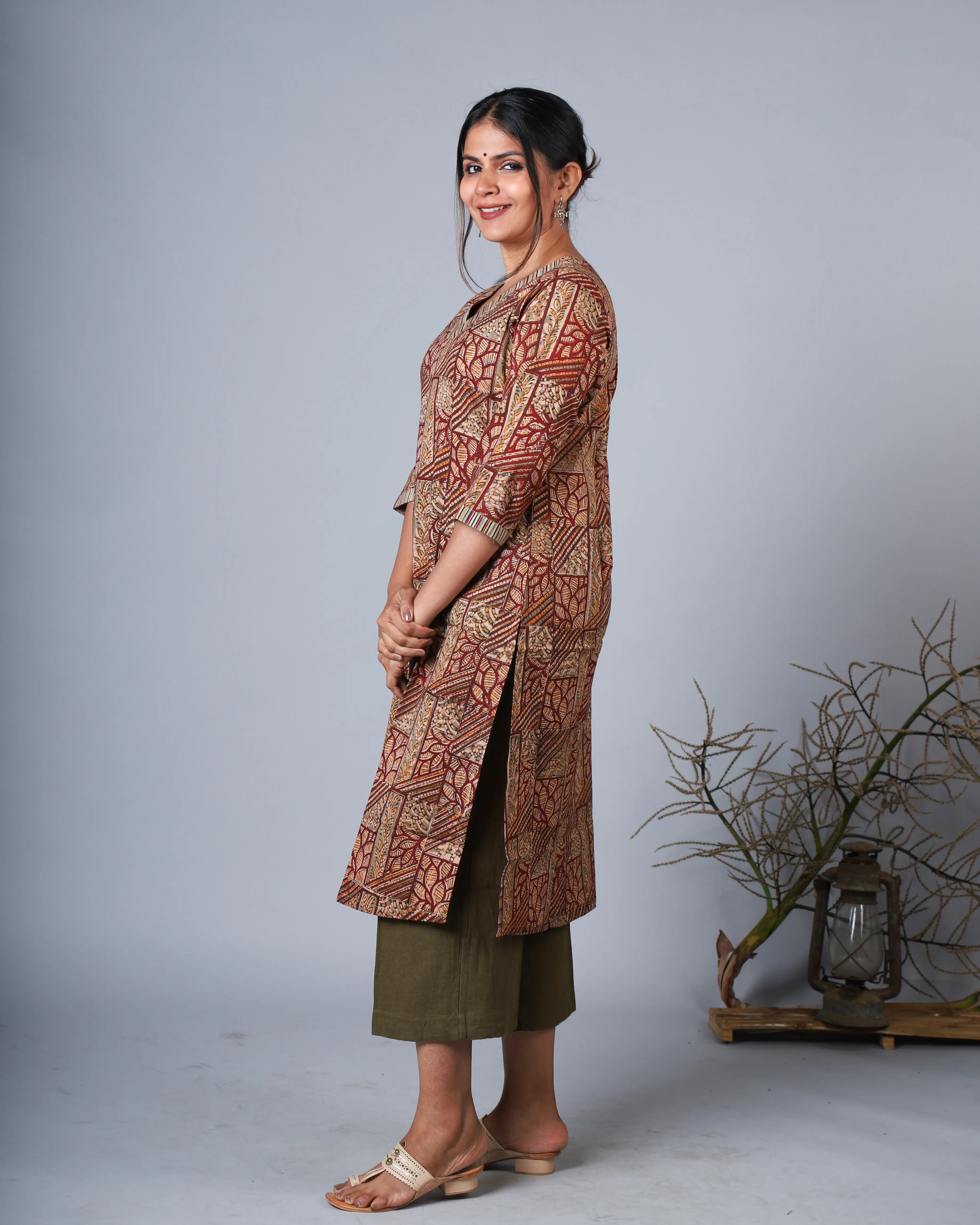Katun Chaitra Collection - Kalamkari Block Print Cotton Fabric