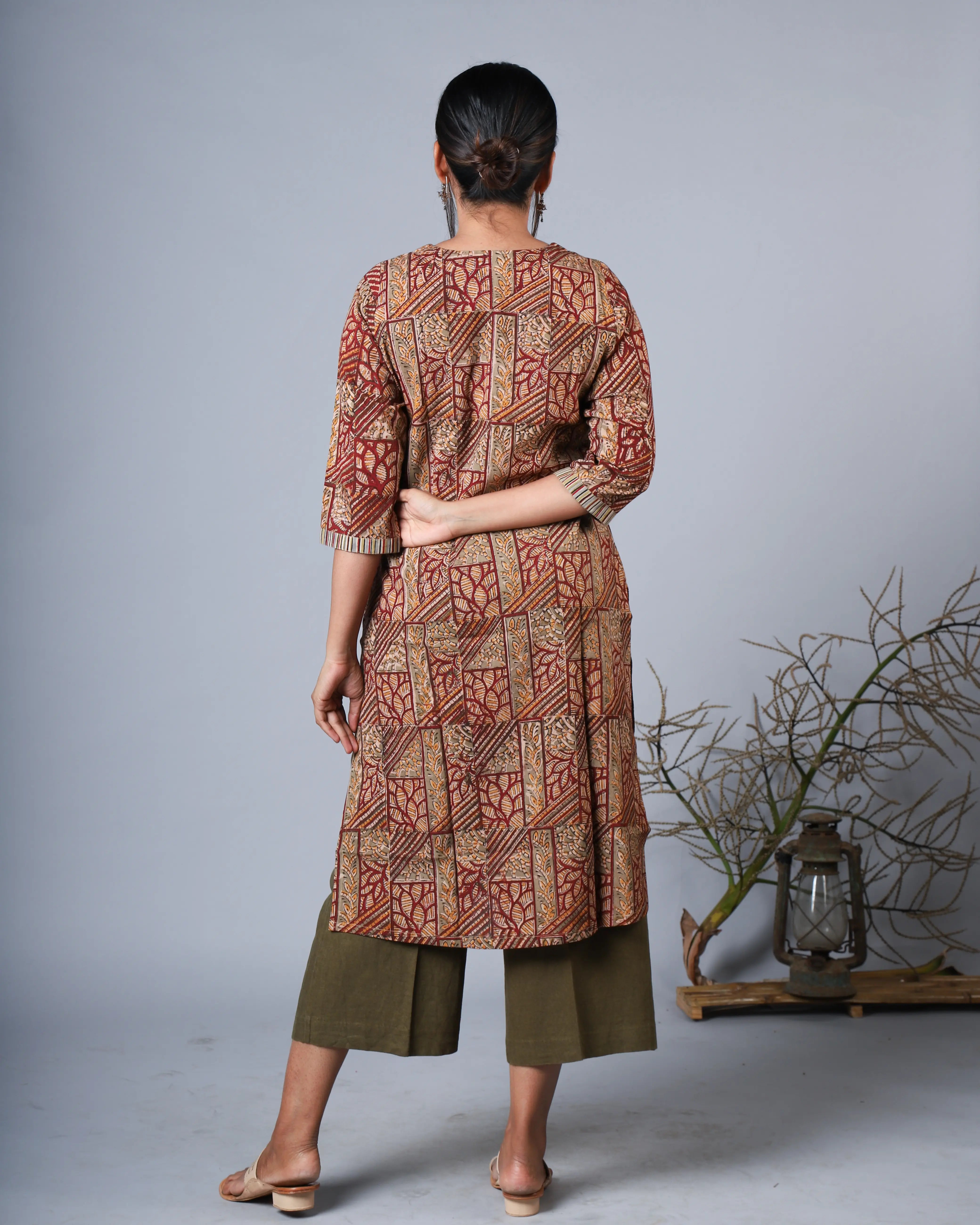 Katun Chaitra Collection - Kalamkari Block Print Cotton Fabric