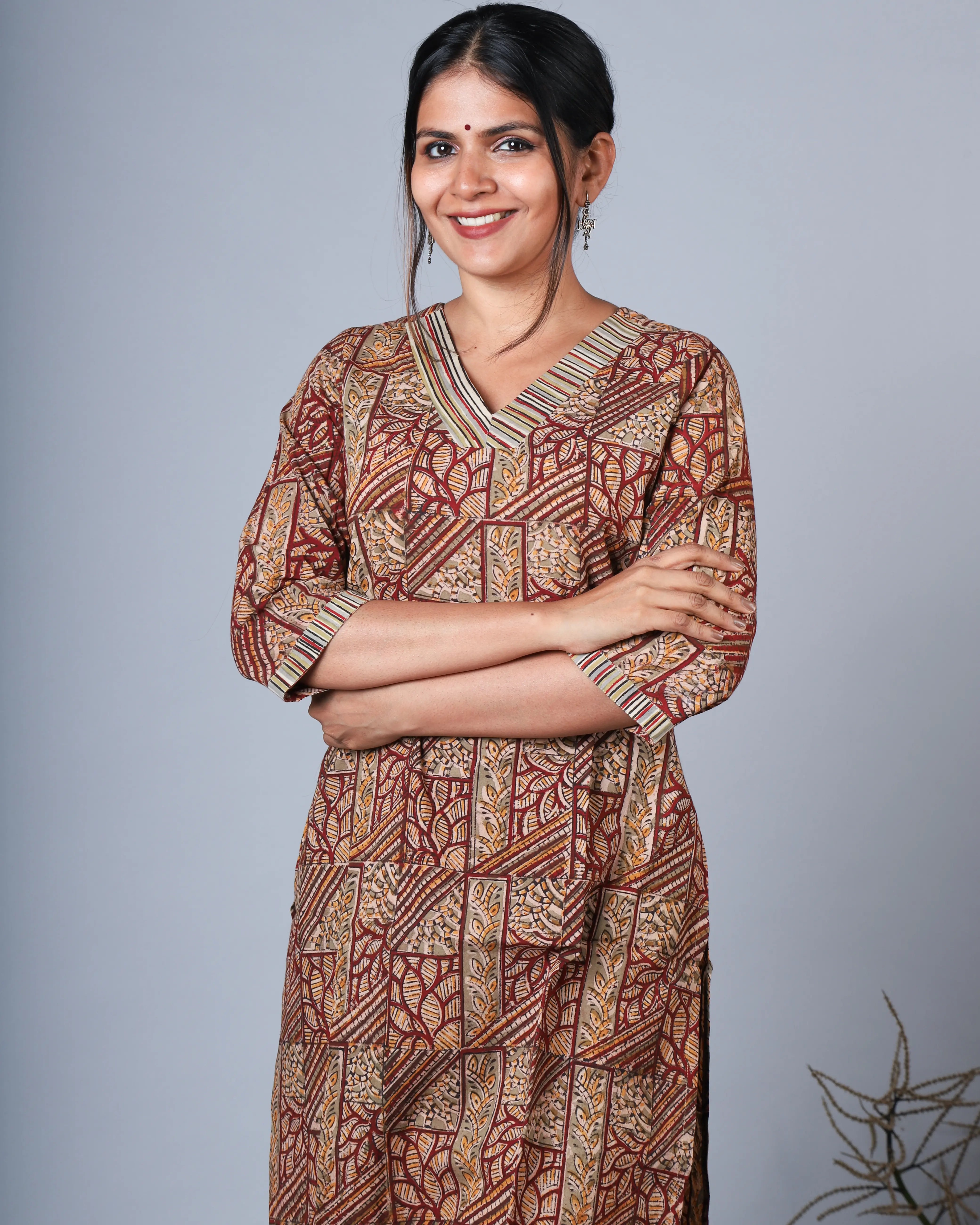 Katun Chaitra Collection - Kalamkari Block Print Cotton Fabric
