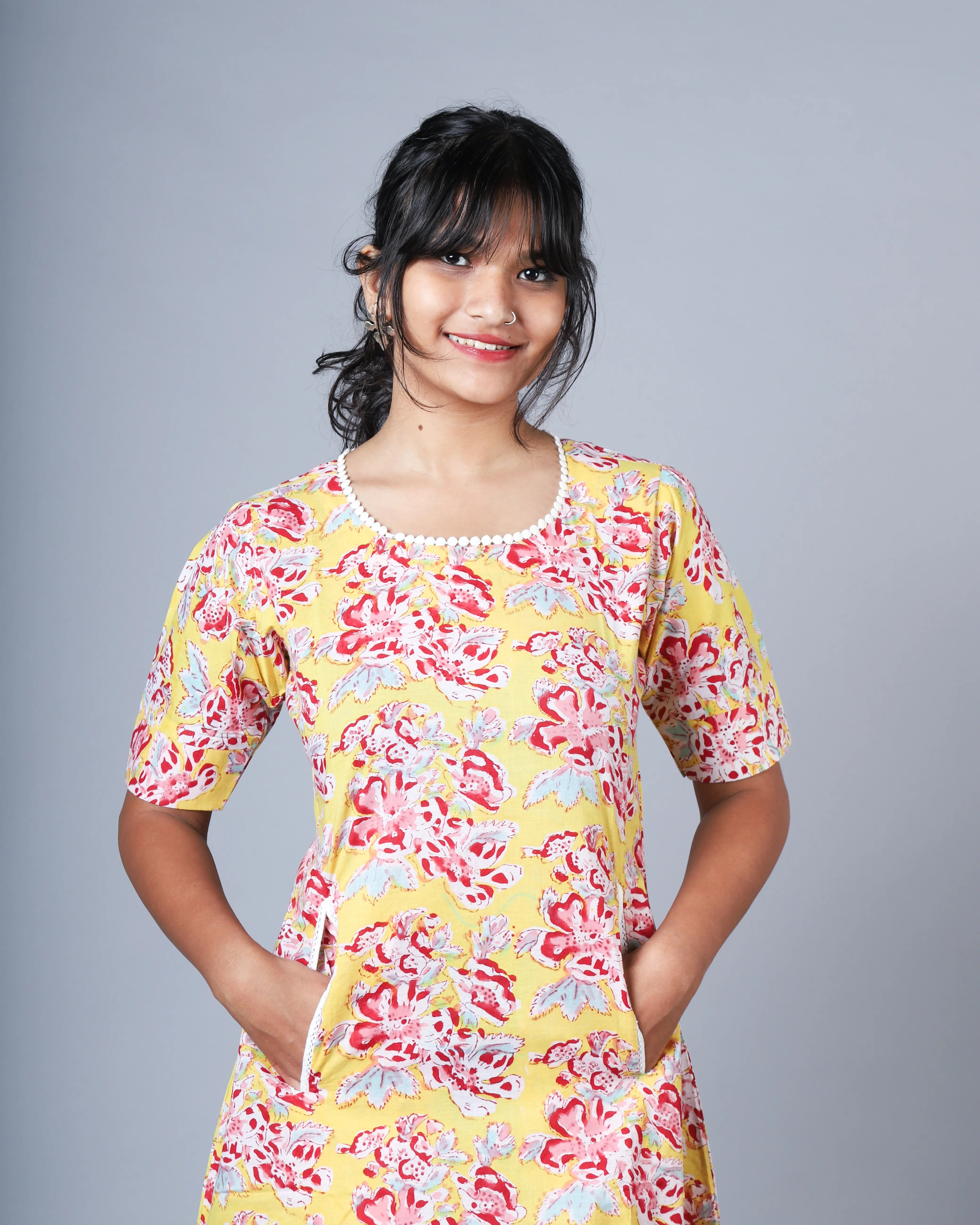 Katun Arpita Collection - Jaipur/Sanganeri Print with Natural Colours and Pigments