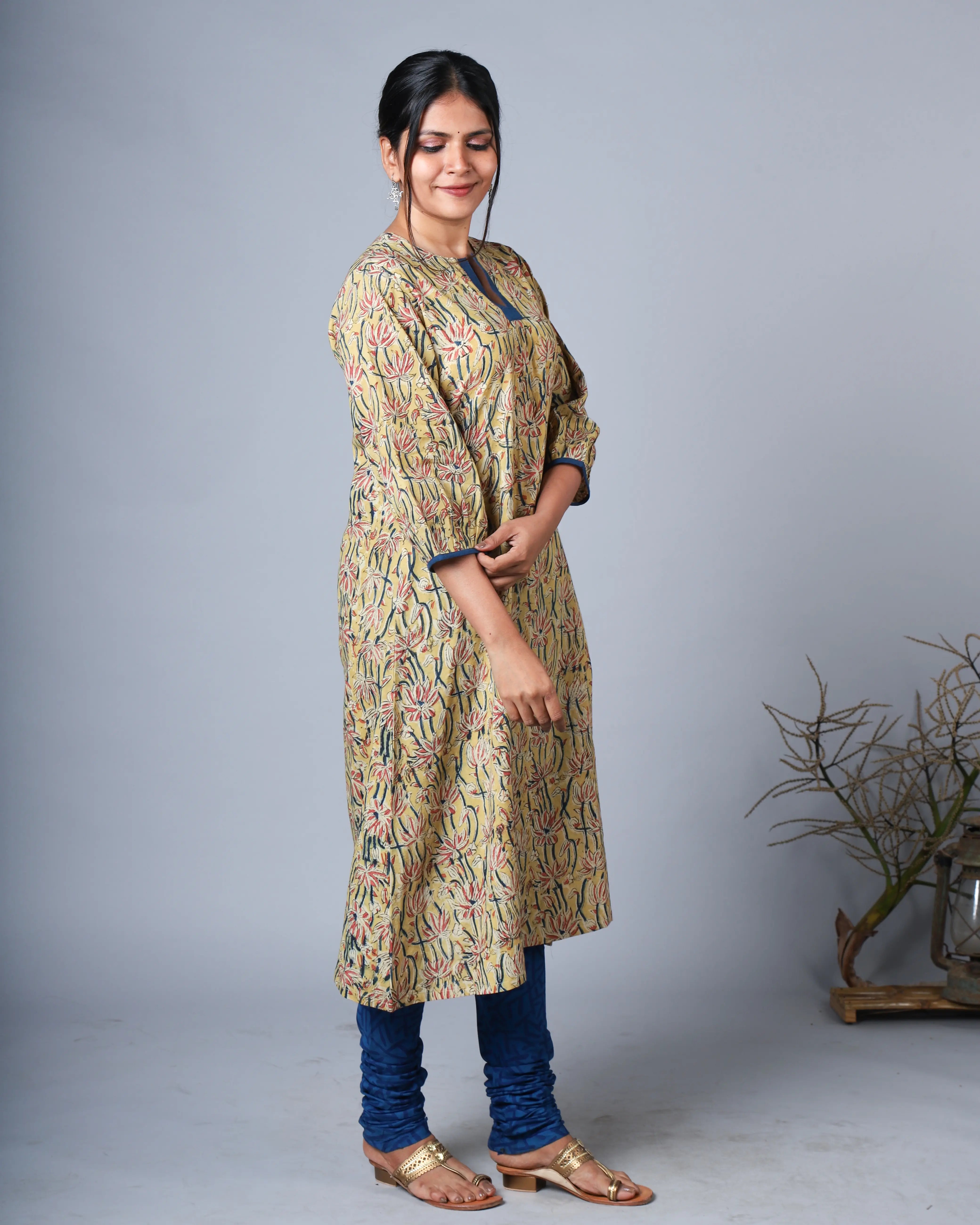 Katun Chaitra Collection - Kalamkari Block Print Tunic
