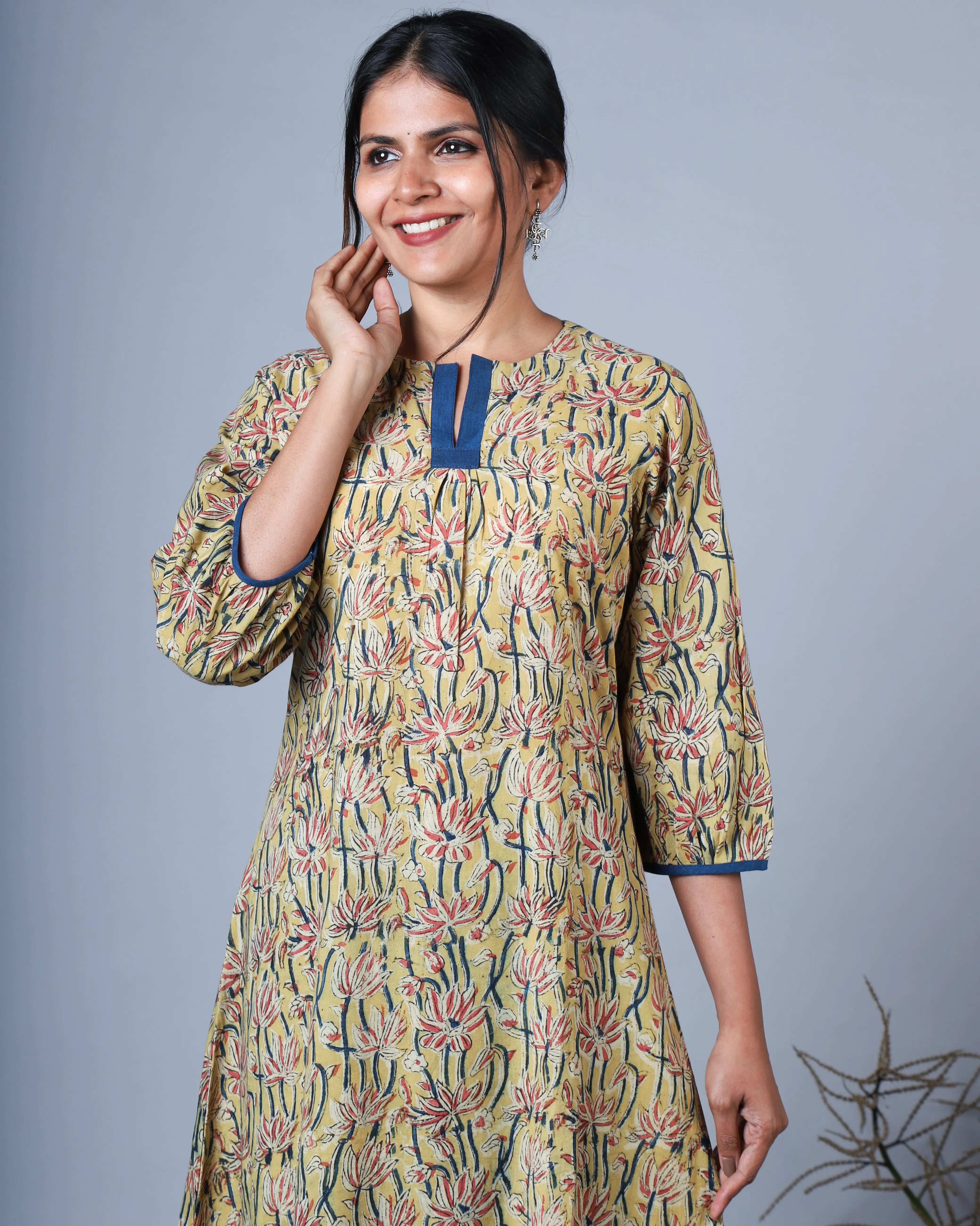 Katun Chaitra Collection - Kalamkari Block Print Tunic