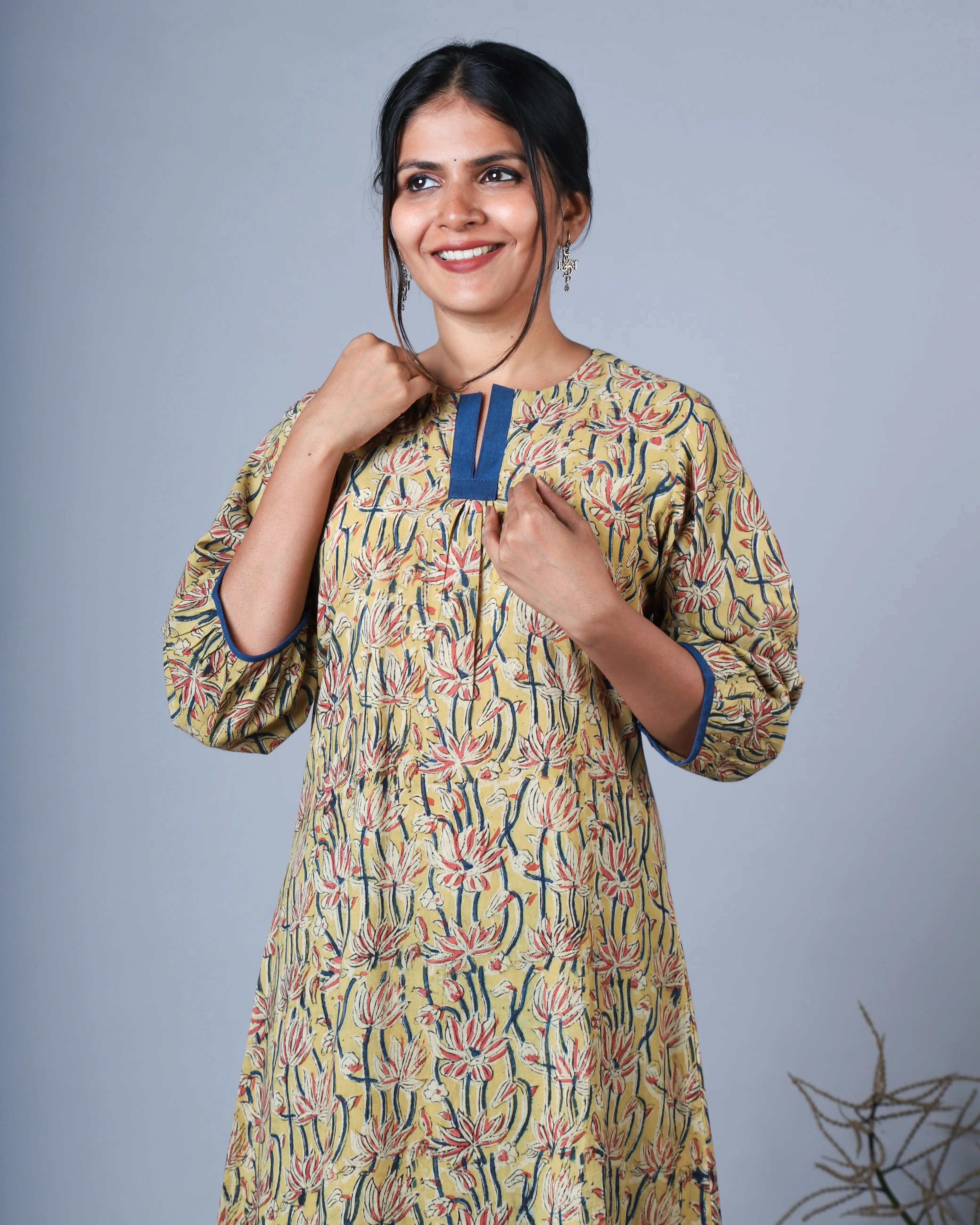 Katun Chaitra Collection - Kalamkari Block Print Tunic