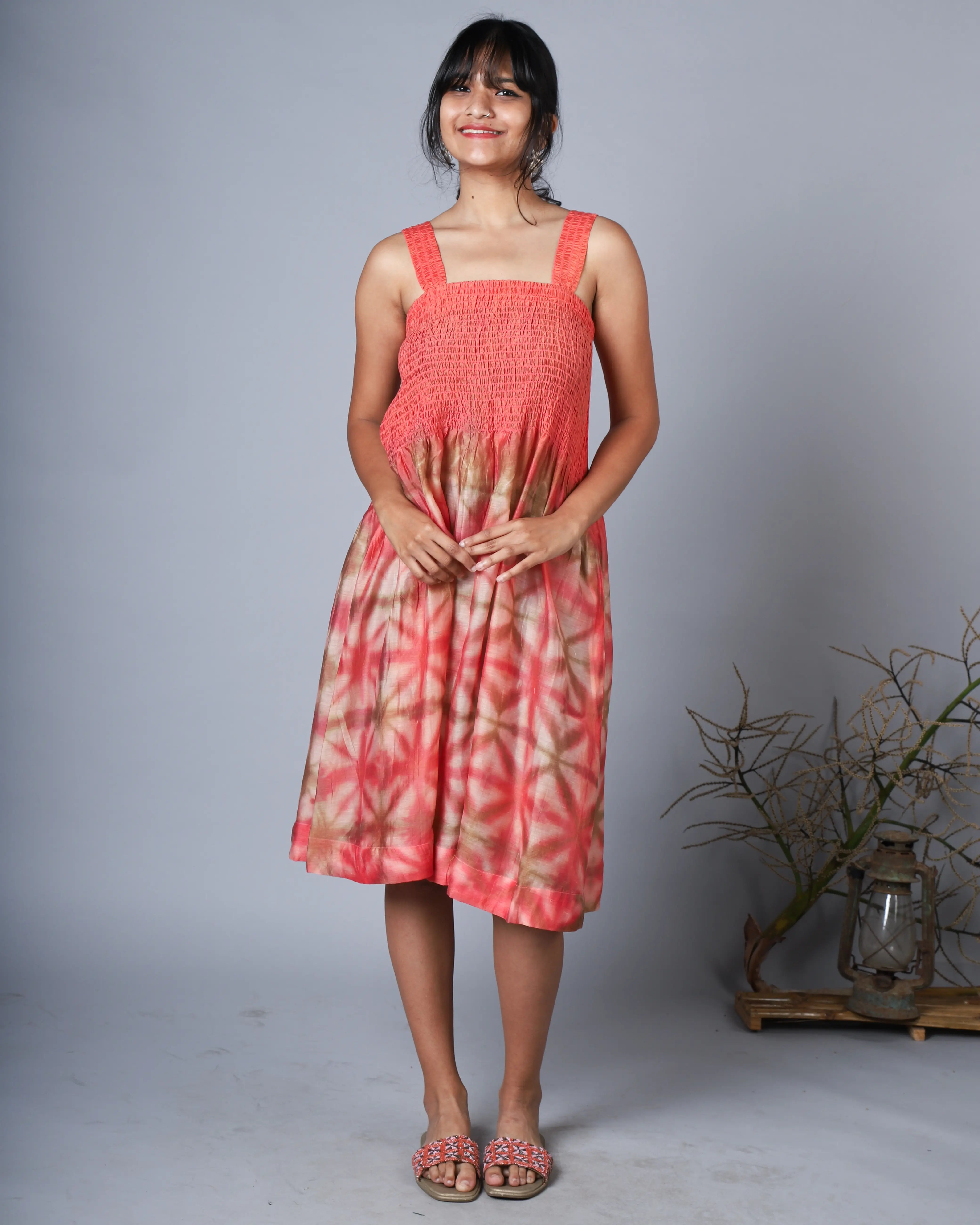 Katun Anmol Collection - Tie and Dye Printed Kora Chanderi Fabric with Lycra Weave