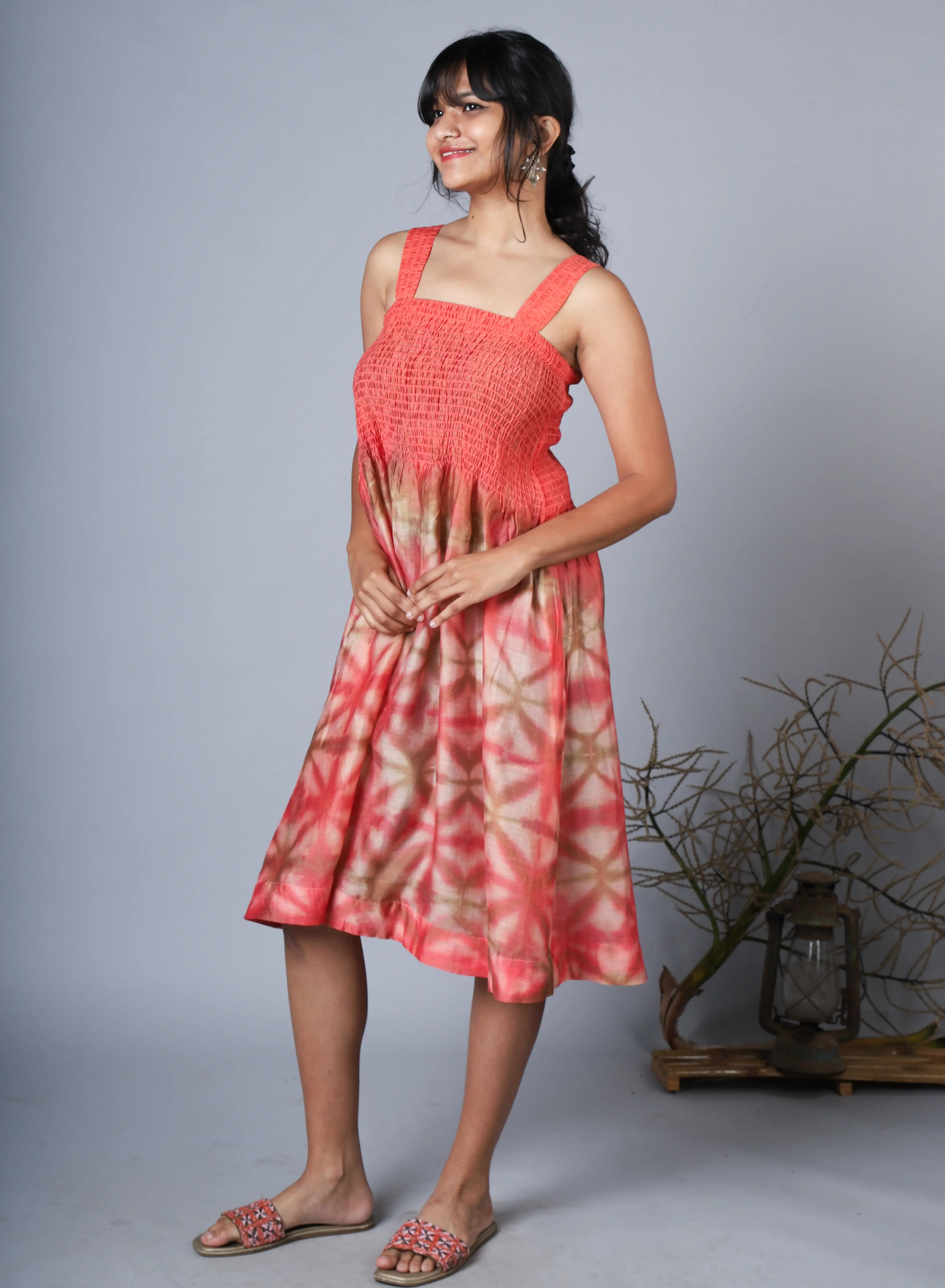 Katun Anmol Collection - Tie and Dye Printed Kora Chanderi Fabric with Lycra Weave